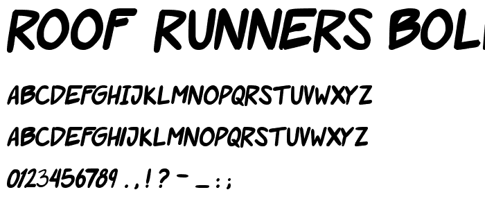 Roof runners Bold font
